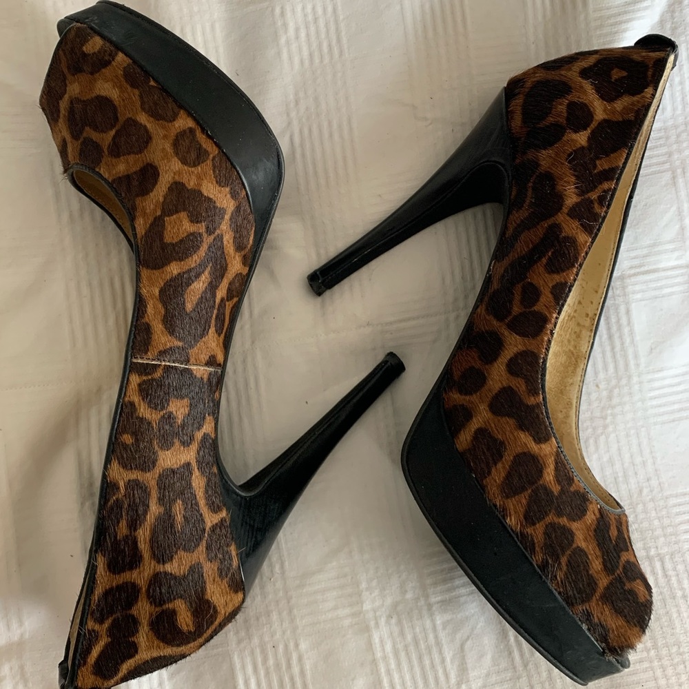 Michael Kors Genuine Calf hair Platform Heels